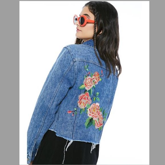 Dolls Kill Sans Souci Denim Jacket NWOT - Picture 1 of 6